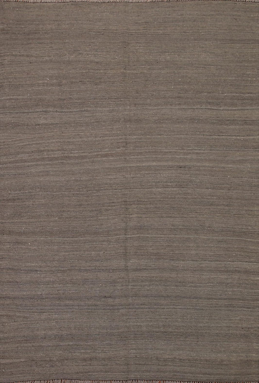 Rug Source Southwestern Collection 5x7 Kilim Area Rug, Hand Woven Greys & Charcoal Contemporary Rug, Oriental 100% Wool Carpet for Bedroom, Living Room, Dining Room