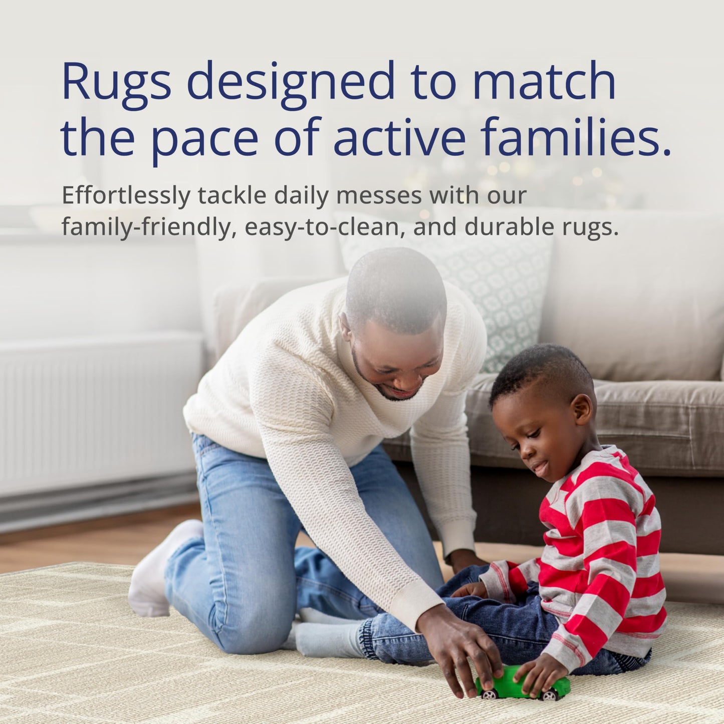Abani Evelyn Collection Beige Area Rug - 7'9" x 10' - Grid Fade Pattern, Non-Shedding - Easy to Clean, Durable for Living Rooms, Dining Rooms & Family Rooms, Pet & Kid Friendly