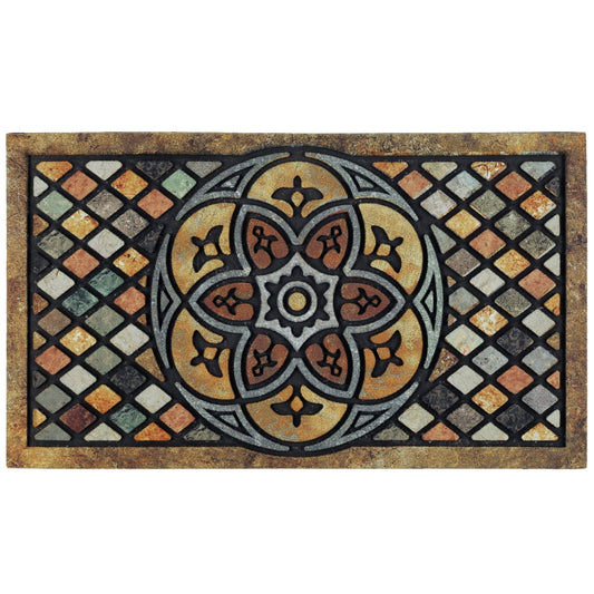 CHICHIC Welcome Door Mat 18 x 30 Inch Front Doormat Outdoors for Home Entrance Outdoors Mat for Outside Entry Way Doormat Entry Rugs, Heavy Duty Non Slip Rubber Back Low Profile, Petal