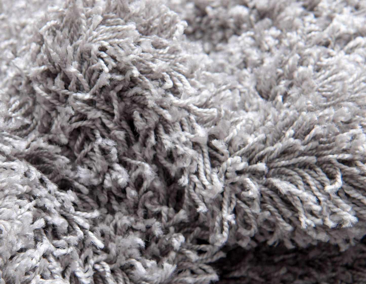 Unique Loom Solid Shag Collection Area Rug (8' x 11' Rectangle Cloud Gray)