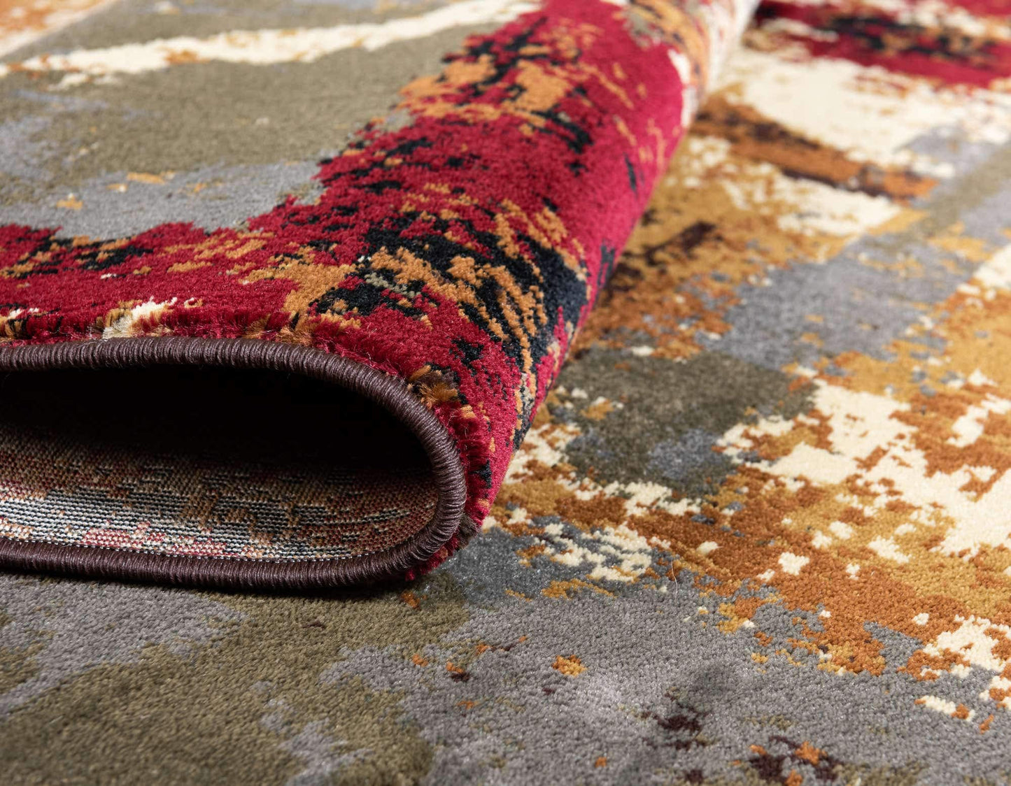 Unique Loom Barista Collection Area Rug - Catuai (7' 1" x 10' Rectangle, Multi/ Brown)