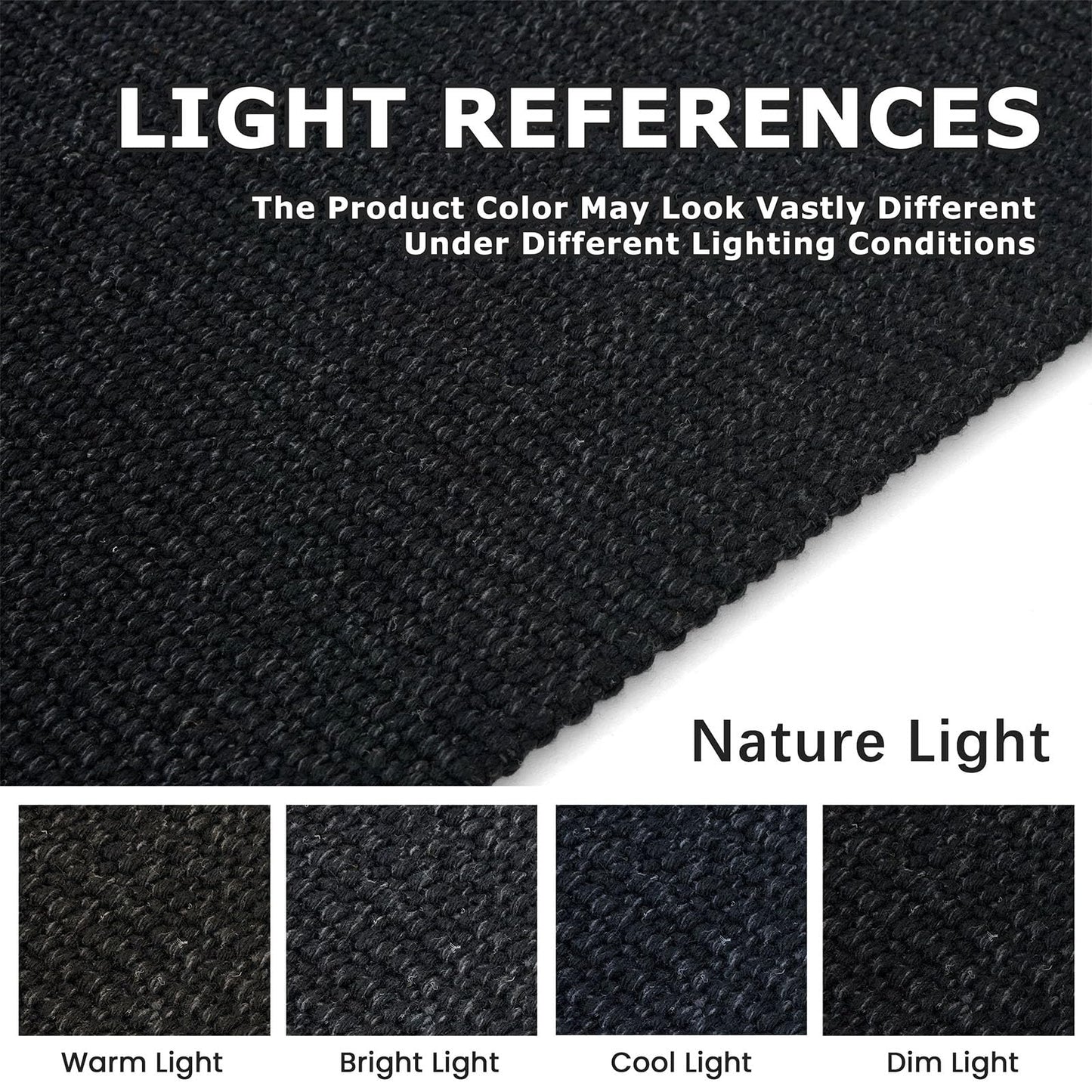 KOZYFLY Washable Area Rug 2x3 Ft Small Entryway Rug Indoor Door Mat Non Slip Front Door Rugs Indoor Braided Cotton Floor Carpet for Front Entrance Bathroom Kitchen Foyer, Black