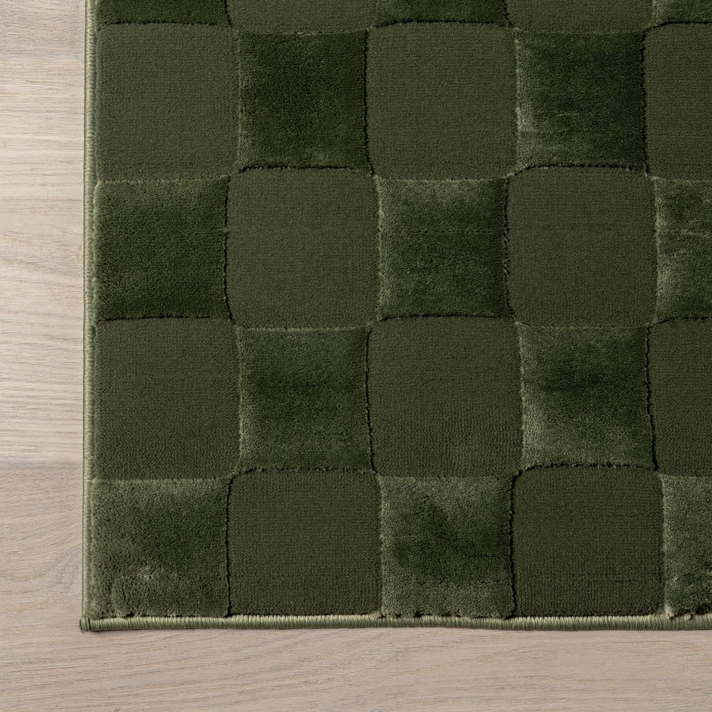 Nuloom Alaiya Green, 4' x 6', Checkered, Recycled PET, Soft and Cozy, High Traffic, Stain Resistant, Durable, Washable Area Rug for Bedroom, Living Room, Dining Space, Den, Foyer, Entryway