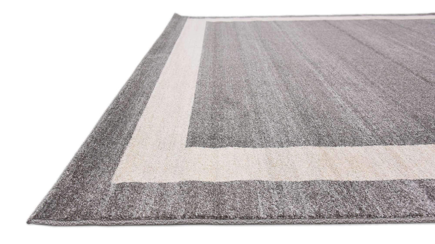 Unique Loom Del Mar Collection Area Rug - Maria (7' 10" Square, Gray/ Ivory)