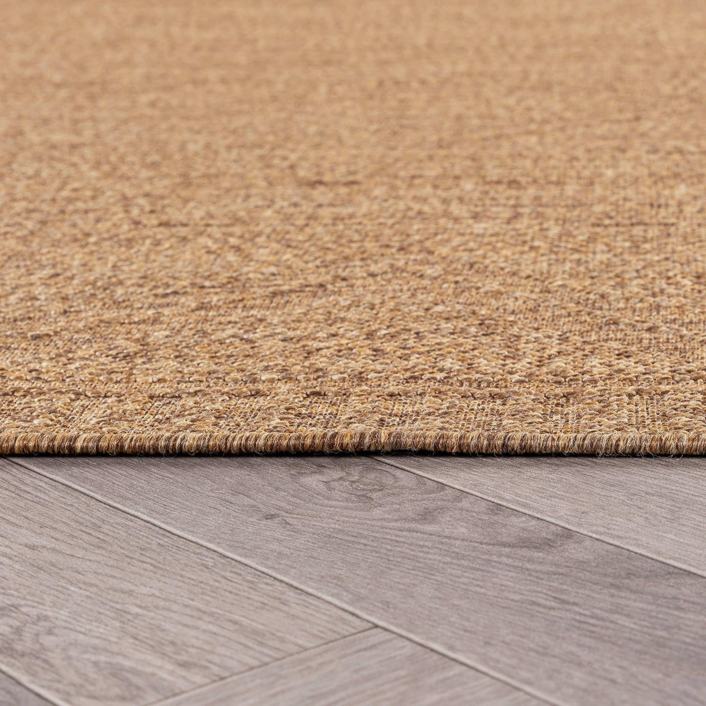 Rugshop Geometric Indoor Outdoor Flat Woven Area Rug,Natural Jute-Style,Easy-Care Patio Rug for Backyard Porch Deck Balcony, 5' x 7' Natural/Jute