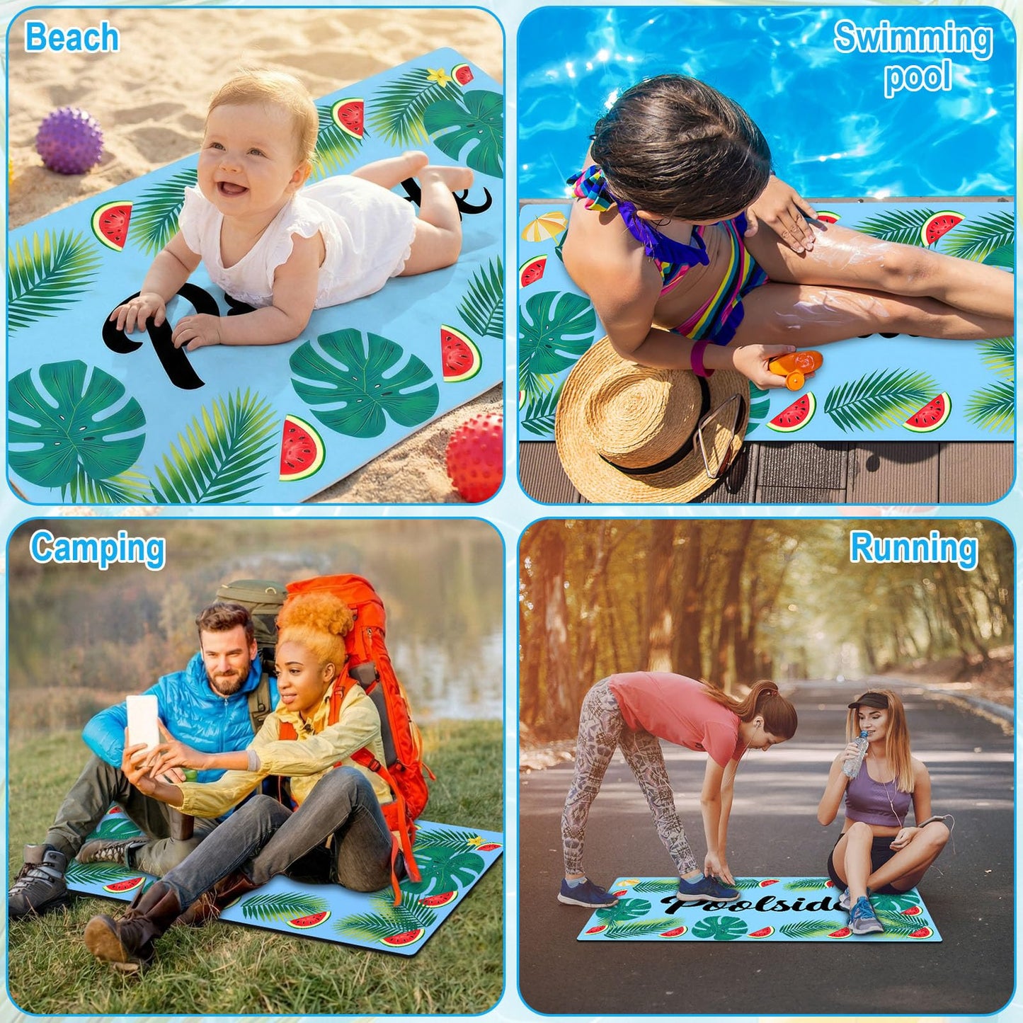 Tangren Poolside Mats for Edge of Pool, 48 x 24 Inch