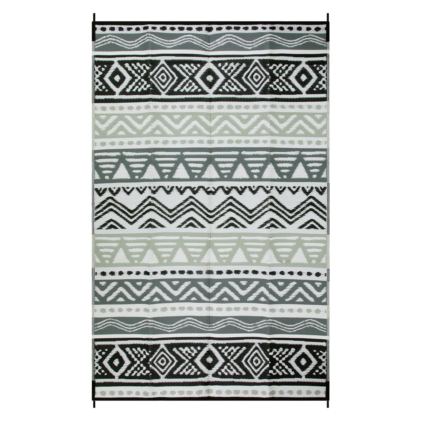 Lahome Outdoor Rug Waterproof, 5x8ft Reversible Outdoor Plastic Straw Rug for Camping, RV Patio Rugs Outside Carpet for Porch Deck Backyard Balcony Picnic(Grey/Black,5'x 8')