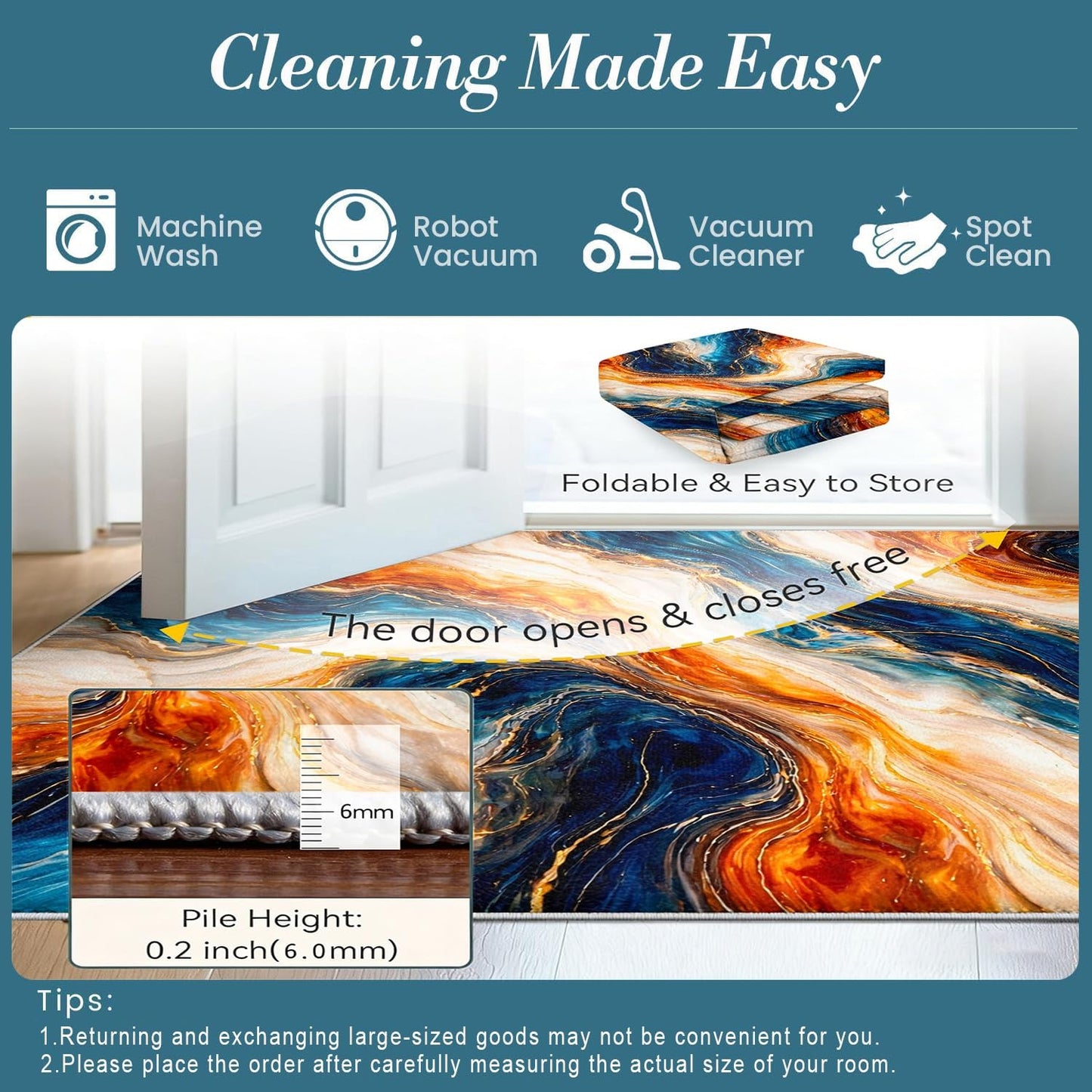 Abstract Marble Area Rug, 4x5ft, Natural Irregular Colorful Wave Swirl Fluid Art Marble Texture Accent Rug, Cozy Reduce Noise Modern Luxury Large Carpet for Living Room Entryway
