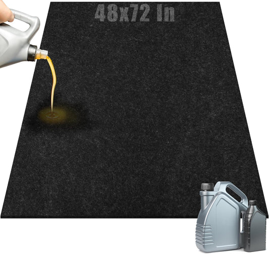 Papillon Oil Spill Mat & Garage Floor Mat | 48" x 72" Oil Change Mat for Under Car - Highly Leak-Proof, Non-Slip, Durable, Washable, Waterproof