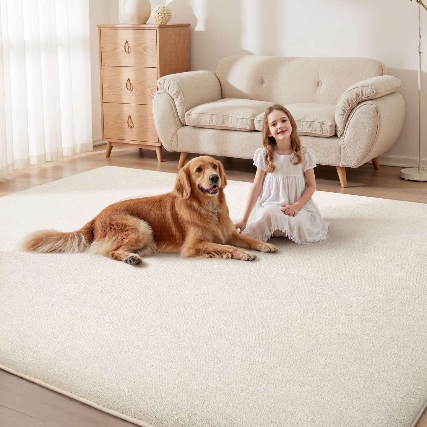 Sour Lemon 4x6 Area Rugs for Living Room, Soft Area Rug Fluffy Rugs for Bedroom，Machine Washable Area Rug Non Slip Carpet Rug for Living Room Playroom Kids Room Home Decor