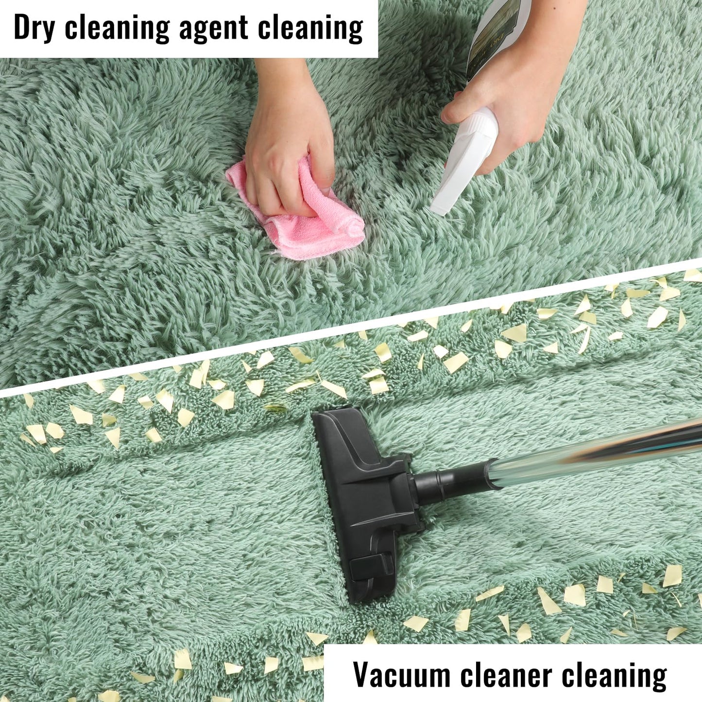 PAGISOFE Sage Green Runner Rugs for Bedroom Living Room Plush Fluffy Rug 2x6 Ft, Soft Carpet for Hallway, Non-Slip Indoor Floor Rugs for Nursery Kids Girls Room Home Decorative, Green