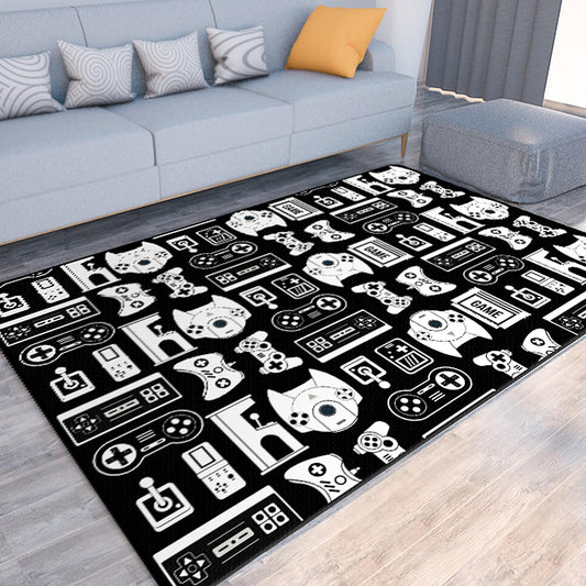Lacut Game Rug Teen Boys Carpet with Game Controller Decoration, 3D Gaming Rugs for Boy’s Bedroom Living Room Playroom, Non-Slip Gamer Carpet Children Gaming Area Rugs (47" x 31")