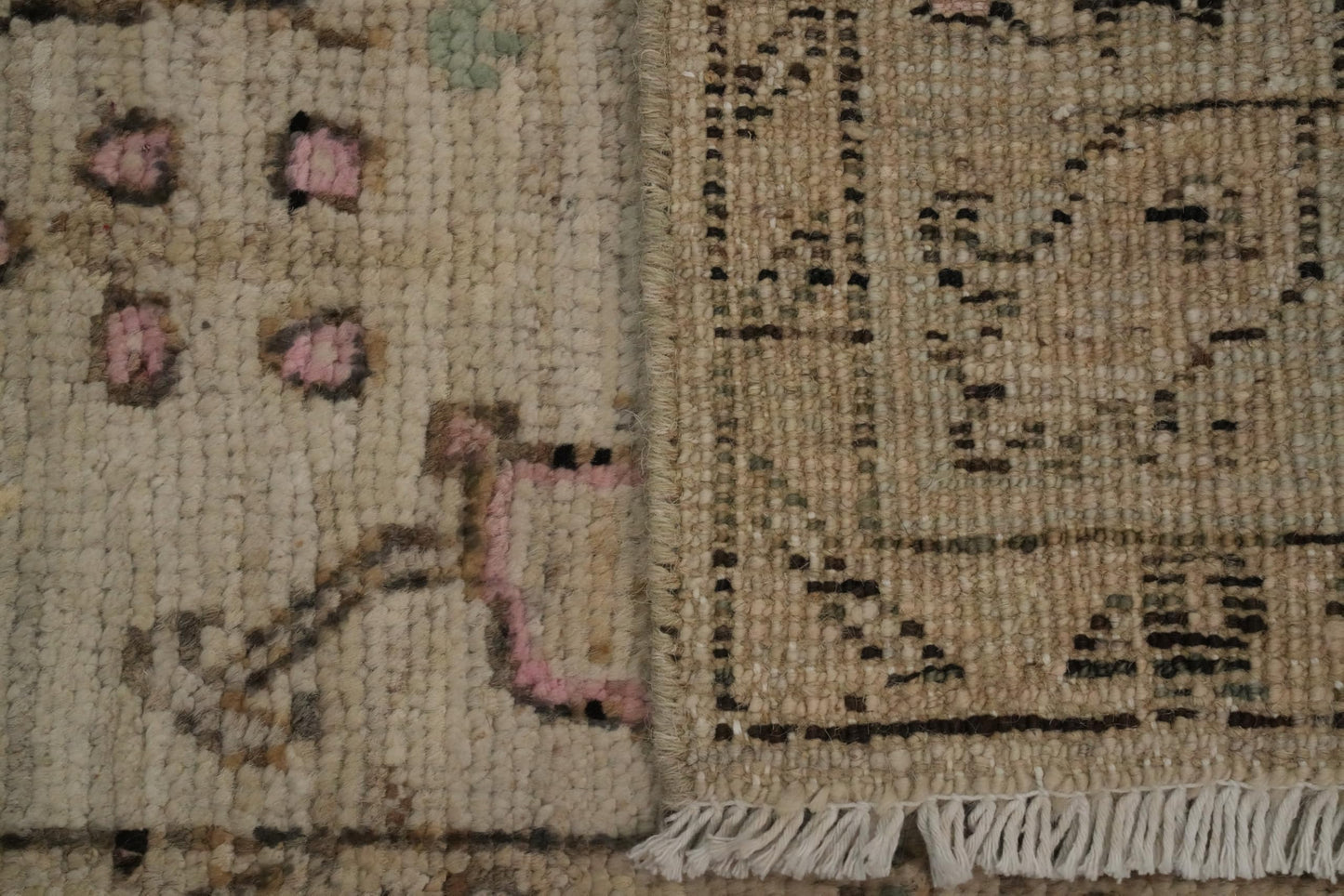 Rug Source Transitional Collection, 3x4 Oushak Rug, Hand Knotted Beige & Ivories All-Over Rug, Oriental 100% Wool Carpet for Foyer, Entryway and Hallway