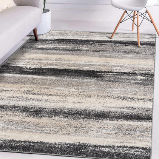 LUXE WEAVERS Modern Abstract Gray 5x7 Area Rug