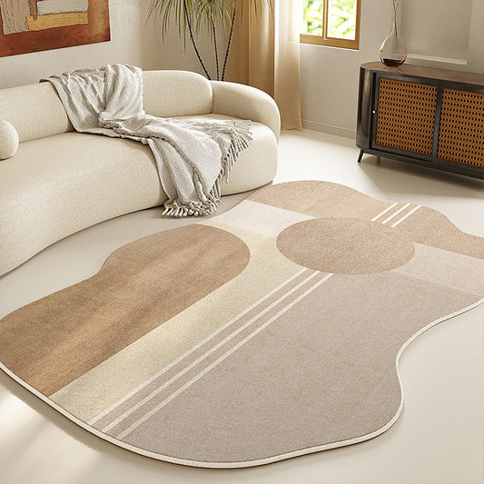 Irregular Shaped Rug Soft Wool Modern Area Rugs for Living Room Bedroom Shaggy Contemporary Floor Covers Carpets Indoor Runner Rugs (Color : C, Size : 19.7x31.5in)