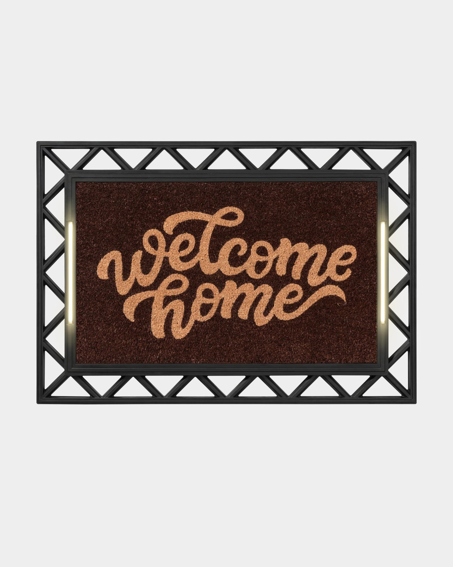 Anji Mountain BriteStep with LED Lights, Front Door Mat - Pressure-Activated Welcome Mat, All-Weather, Outdoor Doormat 18x30 Coir Insert, Wireless 3AA, Auto Shut-Off, 38x26.5in