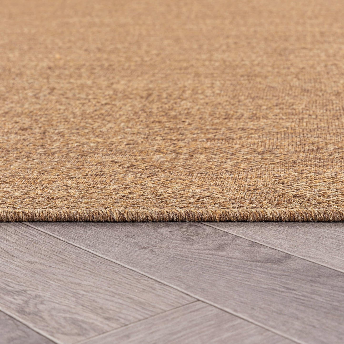 Rugshop Floral Indoor Outdoor Flat Woven Area Rug,Natural Jute-Style,Easy-Care Patio Rug for Backyard Porch Deck Balcony, 5' x 7' Natural/Jute