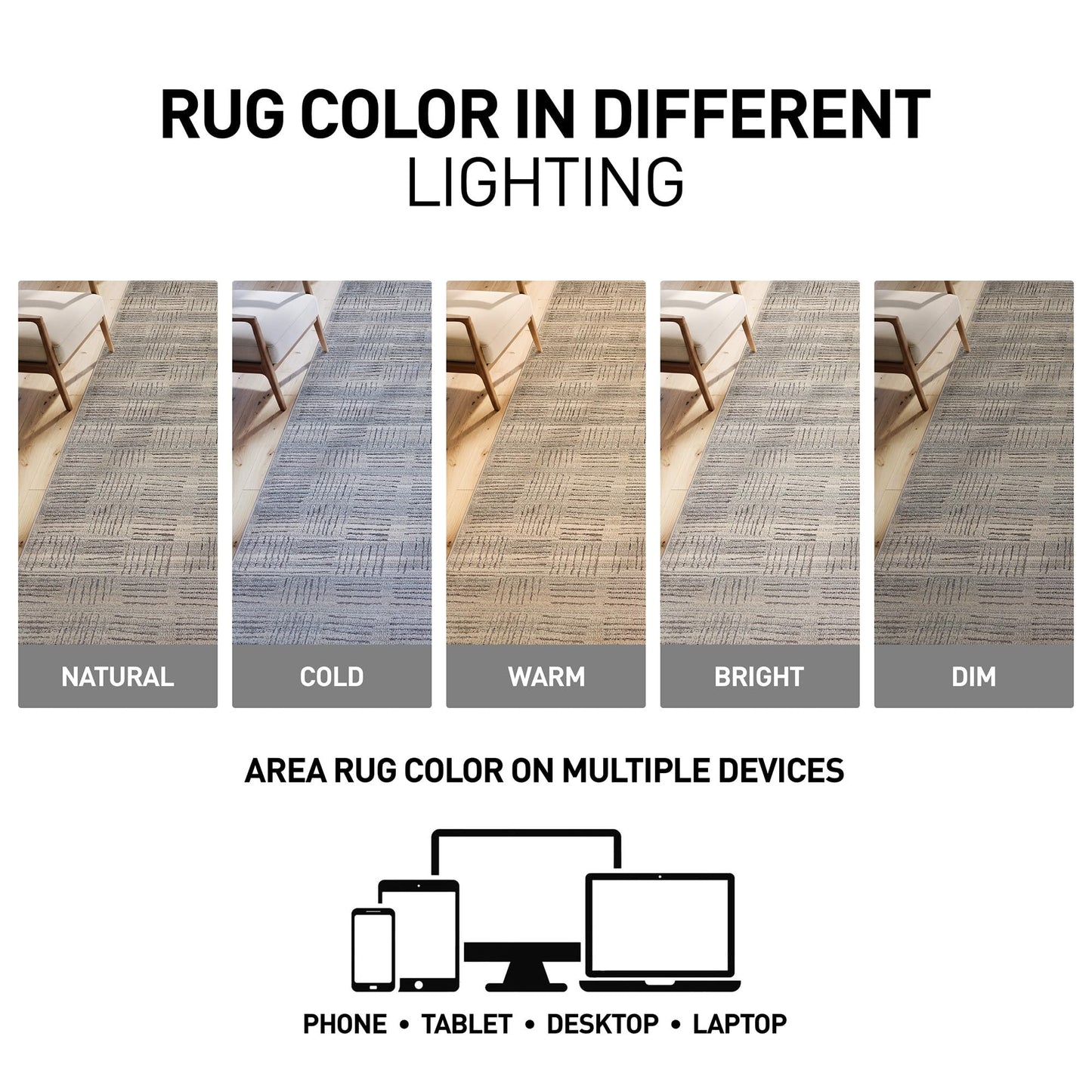 Rugshop Textured High-Low Indoor Area Rug, Neutral Sandstone Design, Jute Backing, Living Room Bedroom Kitchen Rug, Easy-Care Spot Clean, 4' x 6' Beige