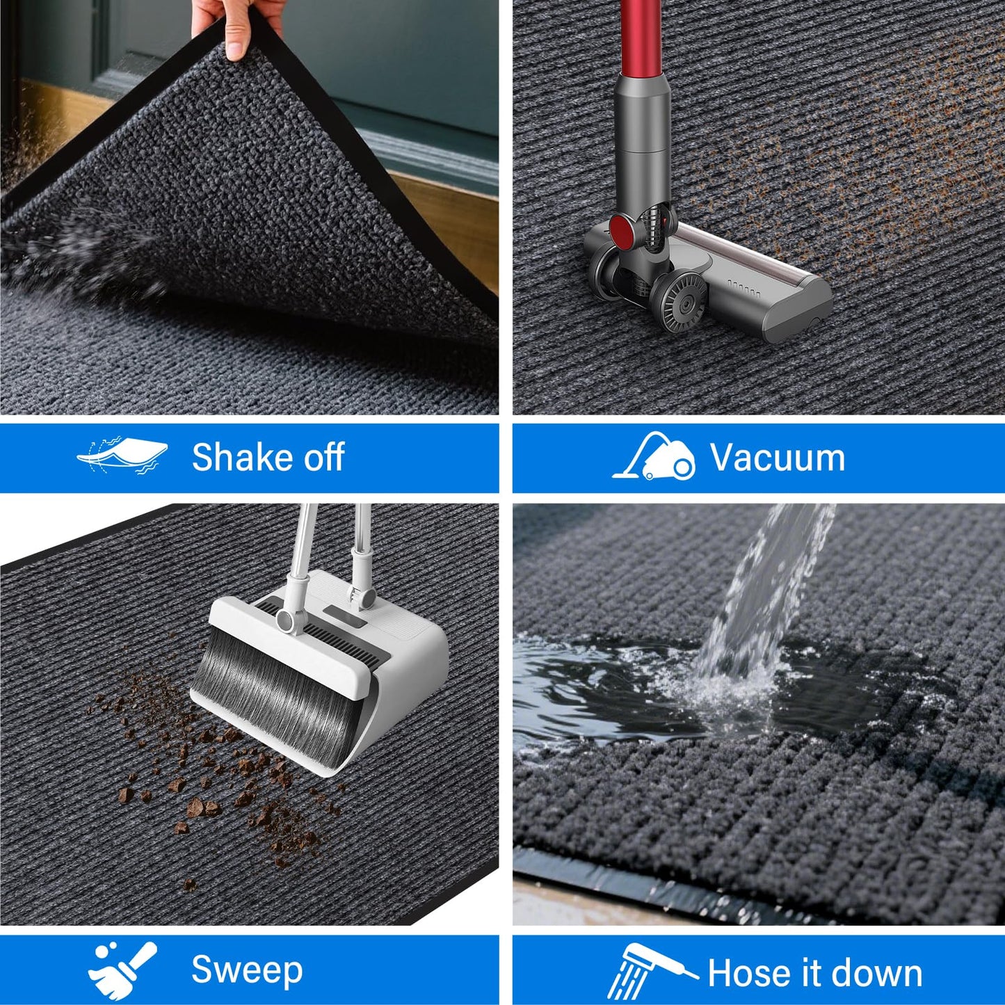 3' X 4' Durable Front Door Mat Indoor Outdoor Entrance, Commercial Door Floor Mat Heavy Duty Non-Slip Backing Entryway Doormats, Outdoor Mat for Home Entrance & Commercial High Traffic Area