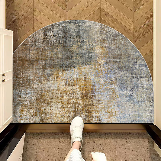 TOMWISH Half Round Doormat Floor Rug Mat Semi Circle Floor Rug Entryway Door Mat Half Moon Doormat Welcome Mat 18X30Inch Indoor Rug for Living Room Kitchen Bedroom