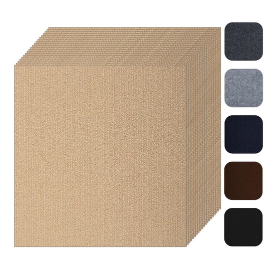Self Adhesive Carpet Tile 20 Pcs 24" x 24" Peel and Stick Carpet Floor Tiles Non-Slip Carpet Squares Tiles DIY Installation for Living Room Bedroom