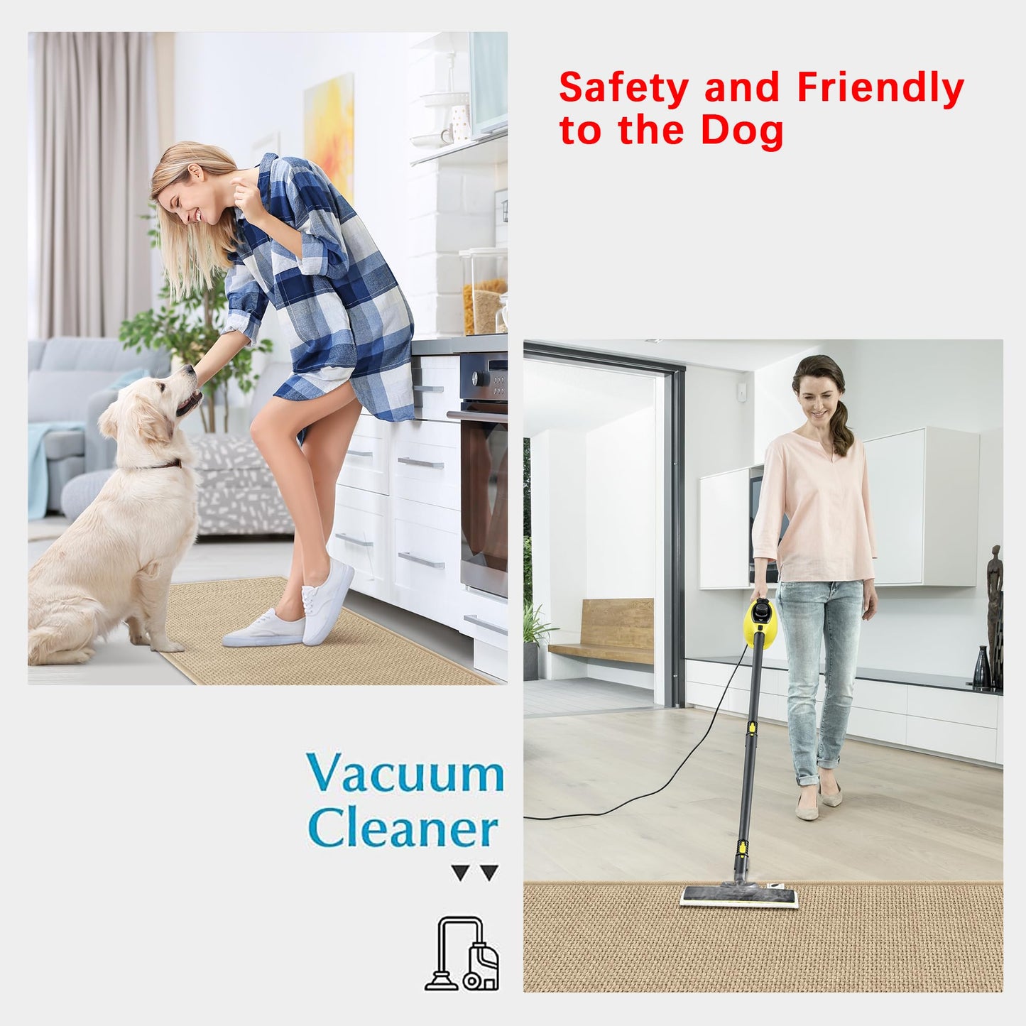 GOYLSER 12 Foot Kitchen Floor Runner Kitchen Sink Floor Mat with Rubber Backed, Absorbent Laundry Room Mat, Beige Hall Runner Long Non Slip