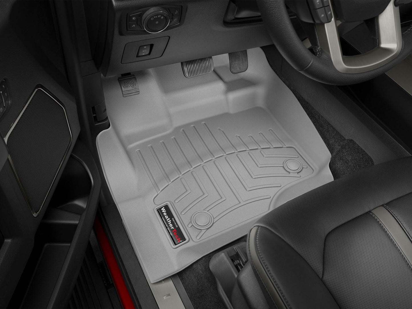WeatherTech Custom Fit FloorLiners for Ford F-150 Raptor, F-150, F-150 Lightning - 1st & 2nd Row (44697-1-6), Black