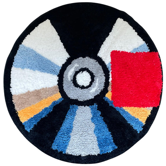 Luxape cd Rug - Hypebeast y2k Rug - Handmade Tufted Decor - Handmade & Premium- 28in (70cm) - Aesthetic Room Decor - Preppy bathmat - Designer Rugs Cd