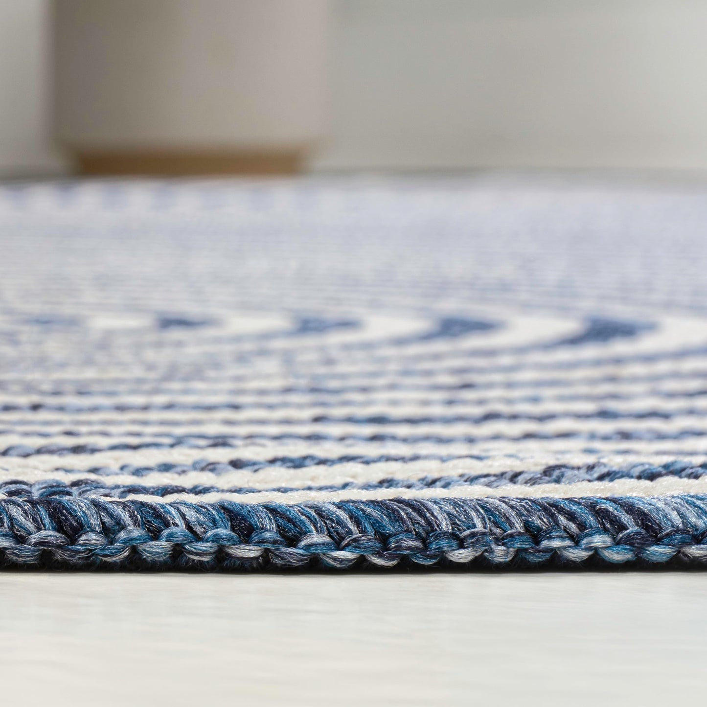 JONATHAN Y Geometric Arch Stripe Indoor Outdoor Area Rug 9X12 Cream/Navy, Margot Modern for Backyard, Patio, Porch, Easy-Cleaning, High Traffic, Pet-Friendly, Non-Shedding (SHP201C-9)