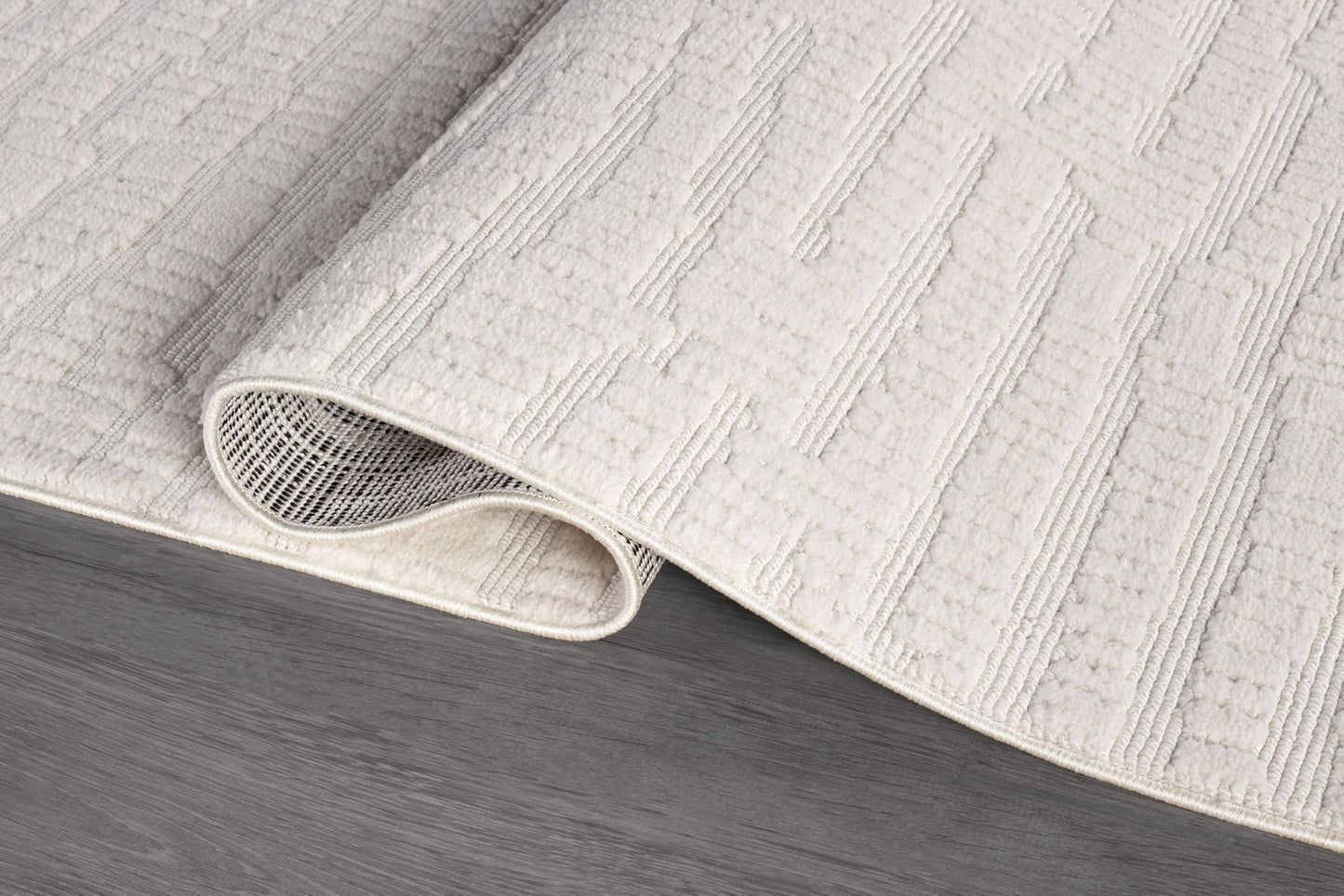 Luul Home Modern Micro Loop Indoor Area Rugs for Living Room Bedroom Kitchen Geometric Pebble White 8x10 Luxury Durable Low and High Pile Non-Shedding Stain Resistant Soft Area Carpet 8 x 10