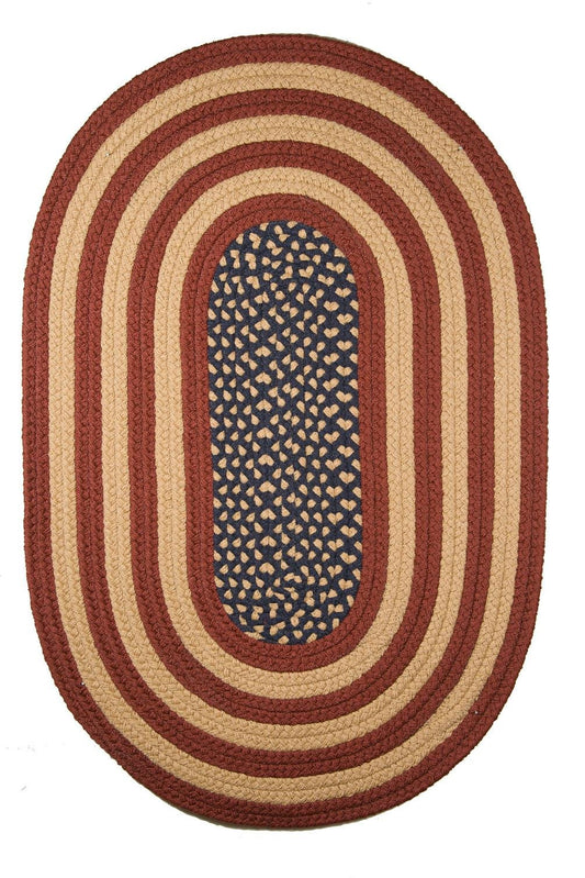 2' x 3' Rustic Flag Braided Rug