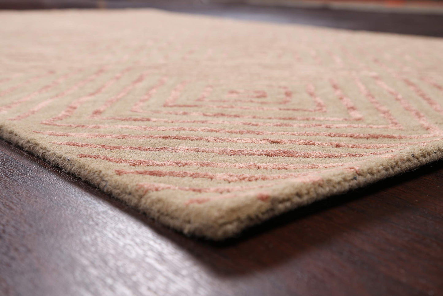 Modern Collection 6' 0'' X 4' 0'' Rug Rug, All-Over Wool & Silk Highlight Carpet for Home Décor, Foyer and Hallway