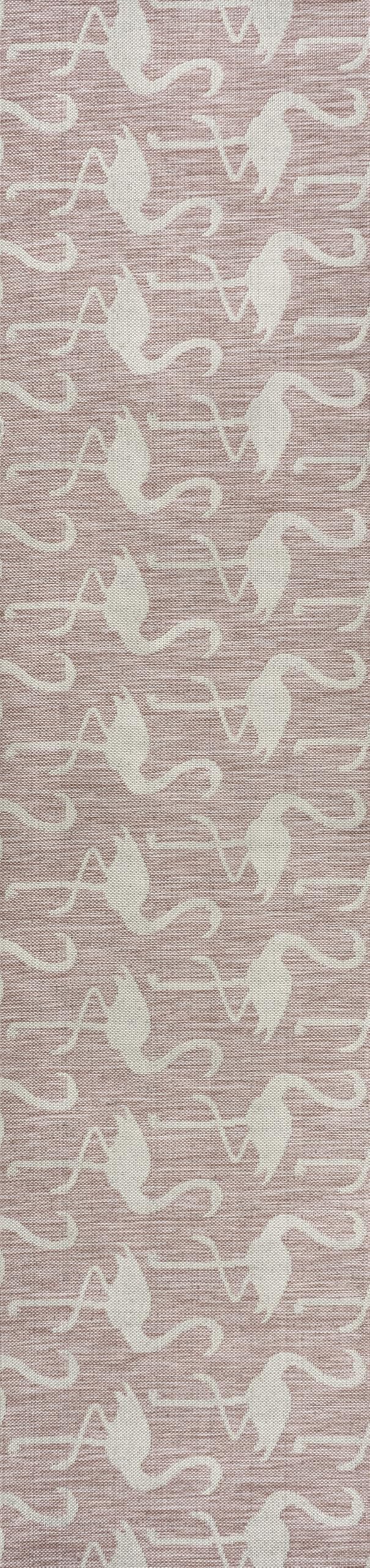 JONATHAN Y Flamingos Two-Tone Indoor Outdoor Runner Rug 2X8 Pink/Cream, Liana Casual Coastal for Backyard, Patio, Porch, Easy-Cleaning, High Traffic, Pet-Friendly, Non-Shedding (TSN401C-28)