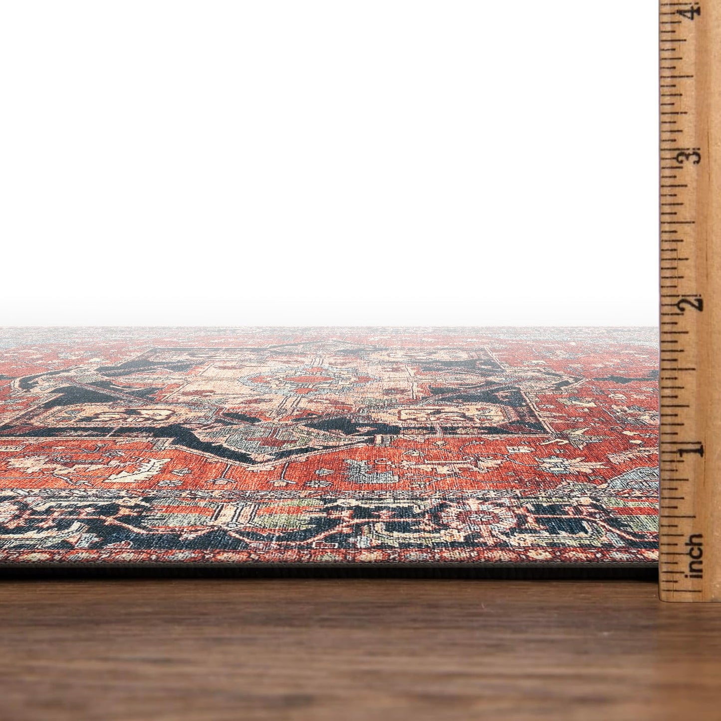 Keen Home Design 3x5 Rug - Machine Washable Entry Rug with Non-Slip Backing, Ideal for Enteryway, Kitchen, Bathroom, Laundry Room - Vintage, Easy Clean, Durable, Low Pile Rug - (3' x 5')