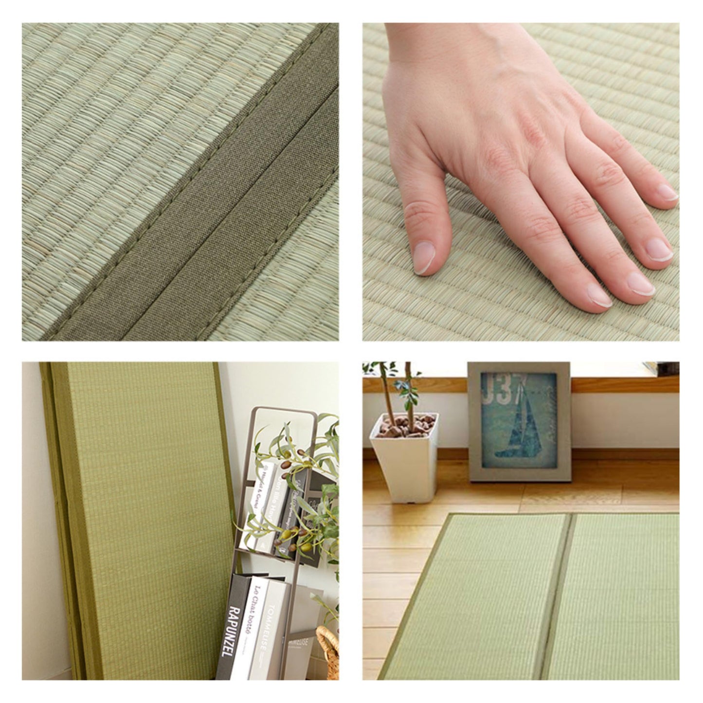 MIINA Japanese Traditional Tatami Mattress, Igusa (Rush Grass) Floor Mat, Futon, 39"x 78"(Twin Natural)