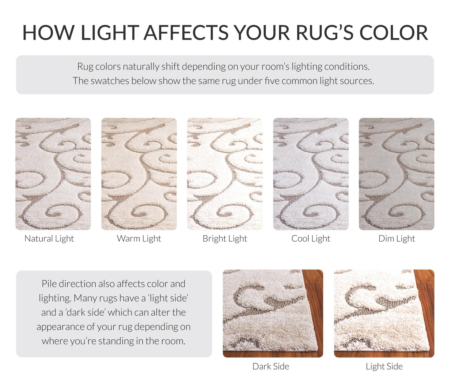 SAFAVIEH Florida Shag Collection Area Rug - 5'3" x 7'6", Cream & Beige, Scroll Design, Non-Shedding & Easy to Clean, High-Low Plush Pile, Ideal for Living Room, Bedroom, Dining Space (SG455-1113)