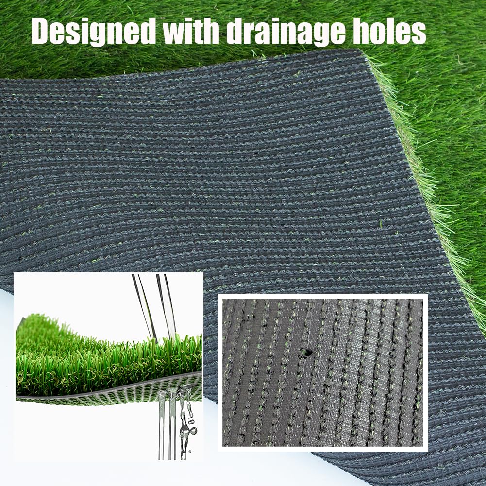 LITA Thick Artificial Grass Turf 4x10FT, 1.77 Inch Realistic Fake Grass Rug with Drainage, Customizable with Extra Large Size, Perfect for Indoor and Outdoor Use, Synthetic Grass Mat for Dogs