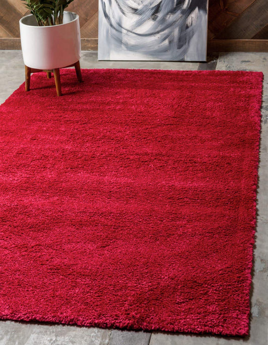 Unique Loom Solo Collection Area Rug - Calabasas (7' 10" x 10' Rectangle, Red)