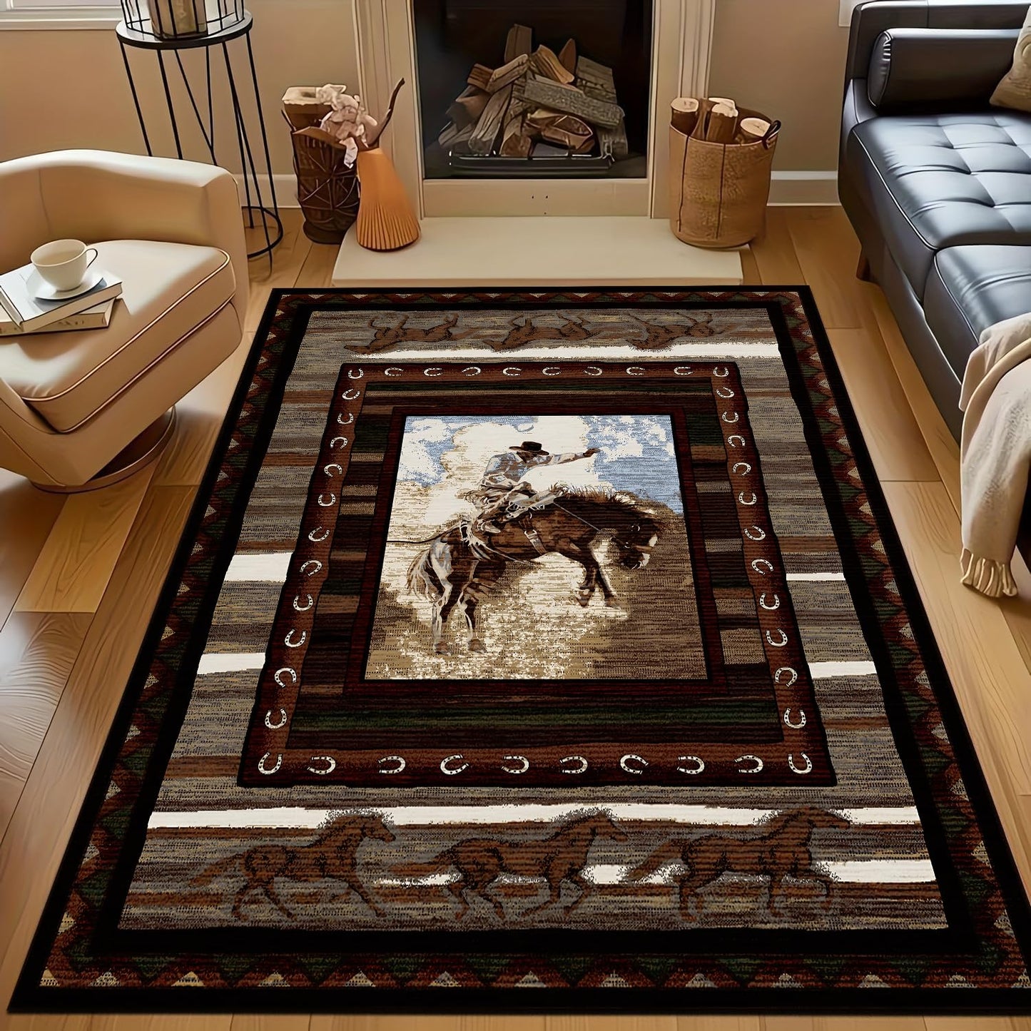 ACANTILA Texas Cowboy Area Rug, 3x5 ft