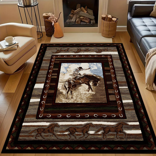 ACANTILA Texas Cowboy Area Rug, 3x5 ft