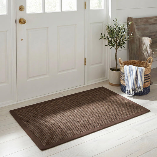 SAFAVIEH Natural Fiber Collection Area Rug - 2' x 4', Brown, Sisal, Woven Design with Border (NF443D)