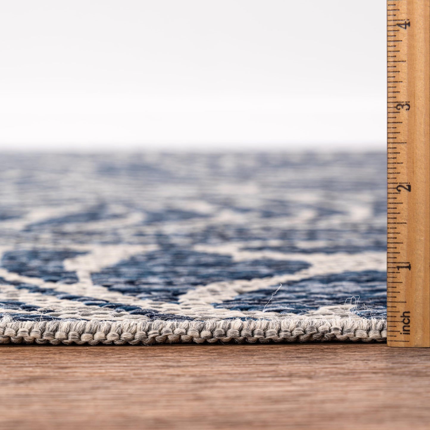 Keen Home Design Terrace Outdoor Throw Rug - 36"x60" Washable Indoor/Outdoor Rug for Patio, Kitchen, Balcony, Beach, Garden, Deck and Porch, Size: 3' x 5', Rainforest Navy