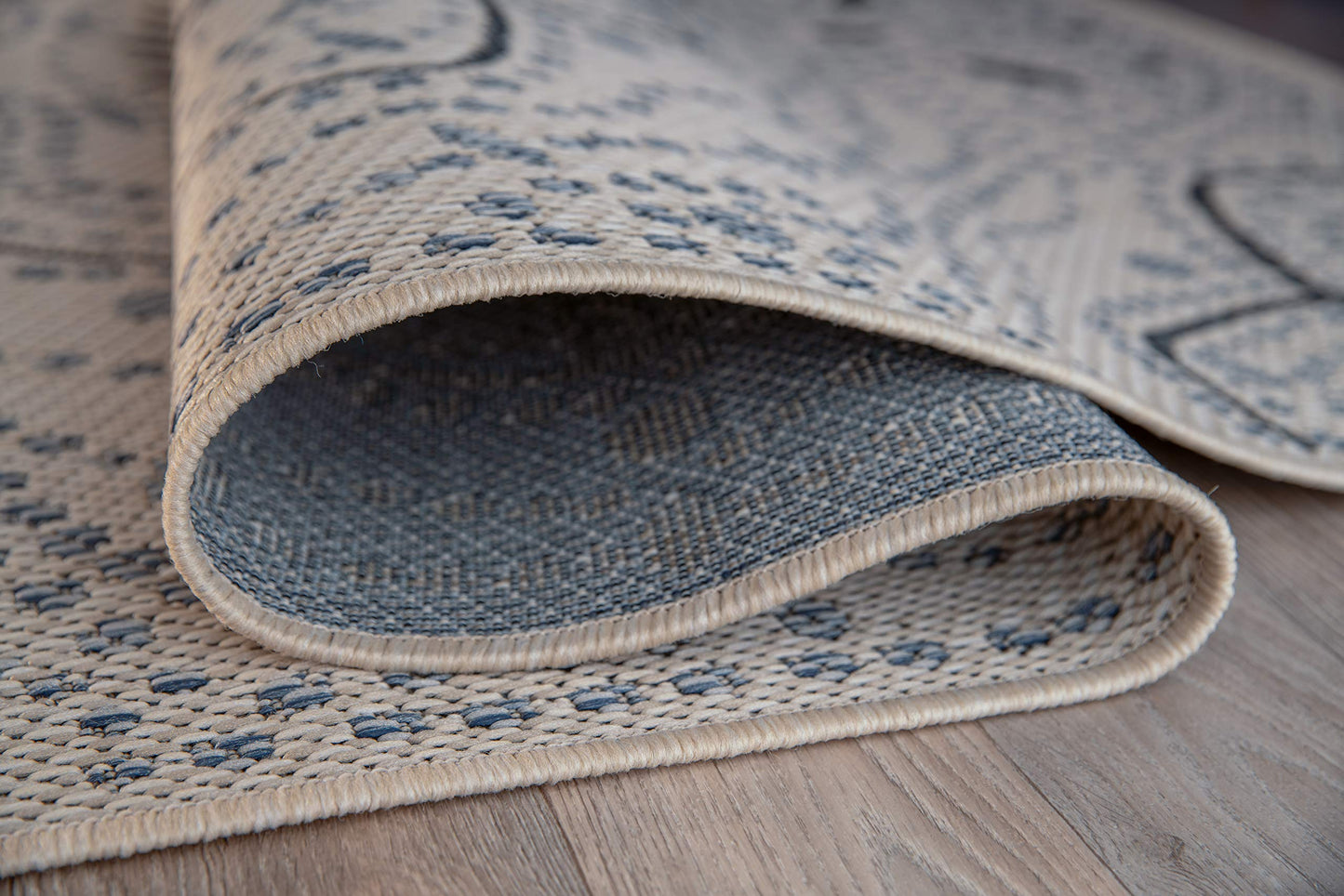 Rugshop Medallion Easy Cleaning for Patio/ Deck Rugs,Balcony Rugs Indoor/Outdoor Area Rug 5' x 7' Cream