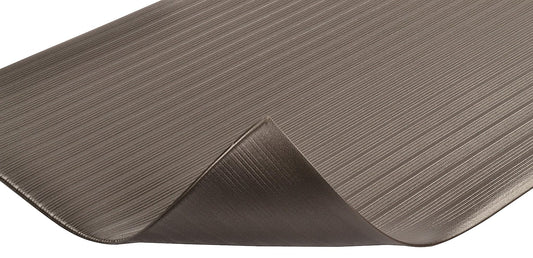 Notrax 410 Airug® 2' x 3' x 3/8" Anti Fatigue Mat, Enhanced Slip Resistance with Beveled Edges and Ribbed Surface, Ideal for Industrial and Commercial Workplaces, Grey, 410S0323BL