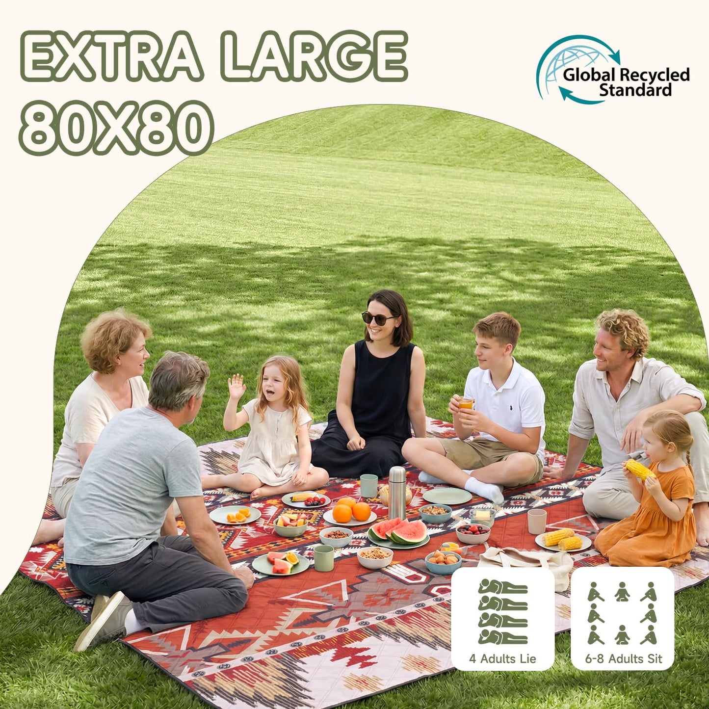 Waterproof Picnic Blanket Outdoor Camping Beach Mat Outside Rug Tent Floor Carpet Extra Large Foldable Sandproof Car Essential Roadtrip Gadget Rv Accessories Glamping Gear Must Haves Hiking Stuff Gift