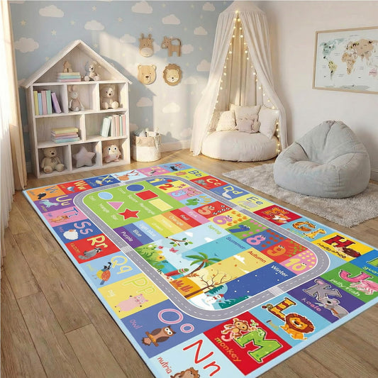 nanshiba ABC Kids Rug, 59" x 39.4" Alphabet Non-Slip Floor Mat