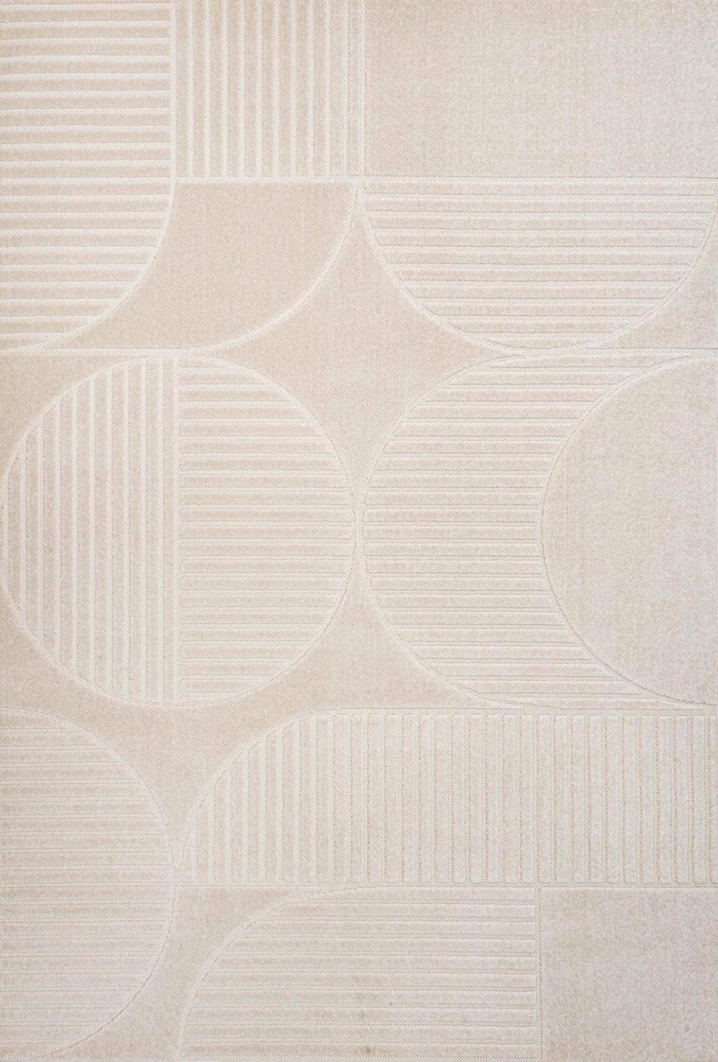 JONATHAN Y Nordby High-Low Arch Striped Ivory/Cream Indoor/Outdoor Area Rug, 8x10, Modern, Contemporary, Geometric, Bohemian, Bedroom, Kitchen, Living Room,Non Shedding (SCN104B-8)