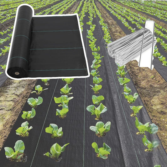 Premium Weed Barrier Landscape Fabric, High Permeability Good, Heavy Duty, for Greenhouse Floors, Garden Rows, Raised Beds, Grass and Yard and Outdoor Landscape Protection, 0.6x20m/2x66ft