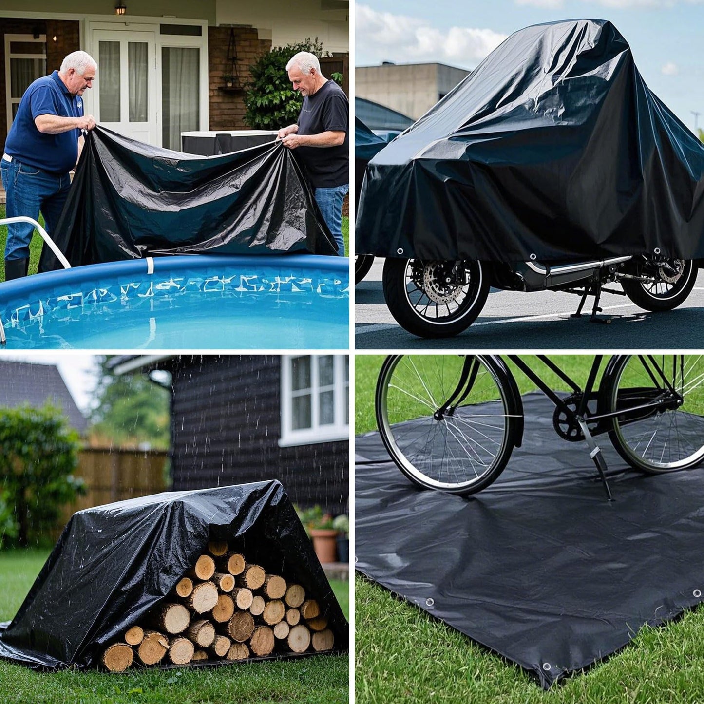 Clostnature Tent Footprint for Camping - Waterproof Camping Tarp, Heavy Duty Ground Sheet, Lightweight Tent Tarp with Carry Bag, Multipurpose Outdoor Floor Mat for Hiking, Backpacking, Hammock, Picnic