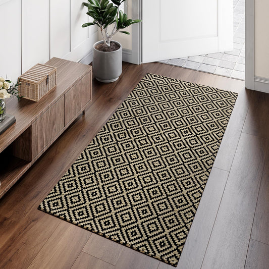QiCaiJia Boho 2x5 ft Hallway Runners Rug Woven Washable Long Kitchen Runner Mat Rugs Non Slip, Soft Entryway Laundry Hall Runner Floor Carpet for Indoor Backdoor Bedroom Kitchen Living Room